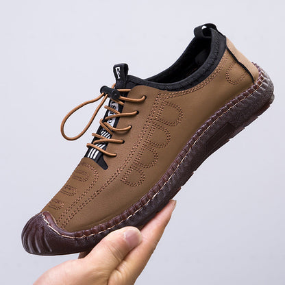 Khaki hiking shoes product closeup