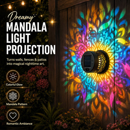 🌙⏳LIMITED-TIME 53% OFF! ⏰ Solar Mandala Wall Light – Dreamy Night Projection ✨