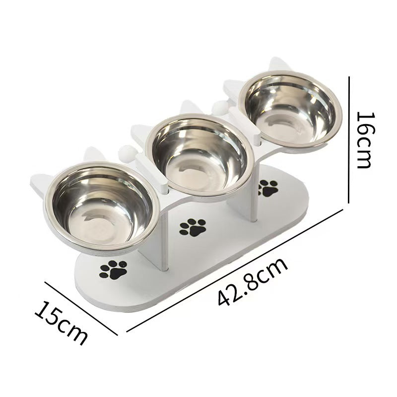 ⏳Time-Limited Special⏰Anti-Slip Elevated 3-Bowl Pet Feeder – Raised design, protects joints & 3 bowls – No more spills or sliding ✨