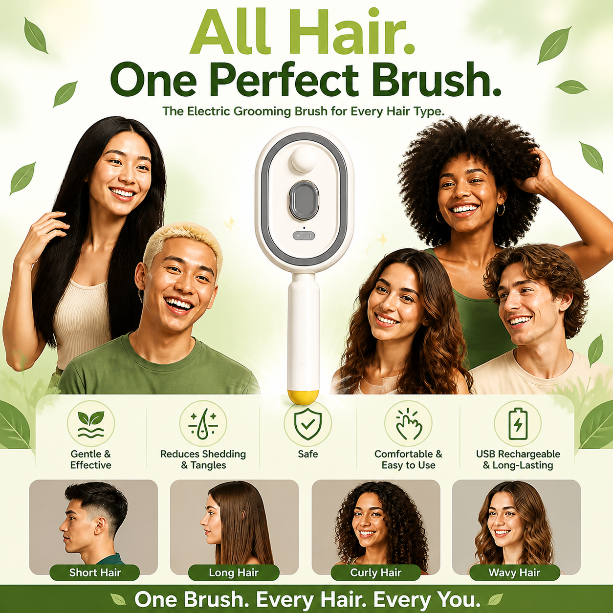 💗LAST DAY SALE 49% OFF⚡Moisture Spray Hair Massage Comb
