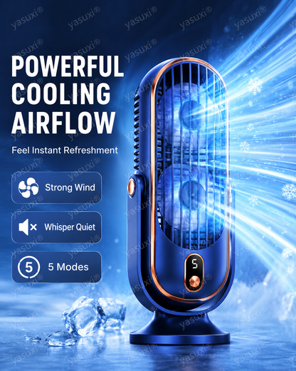 🥳2026 HOT SALE🥳💞50K+ SOLD!💨🌙 49% OFF! Portable Table Fan – 5 speeds, ultra‑quiet, gentle breeze. Perfect for bedroom or office. Stay cool without noise! 😴✨