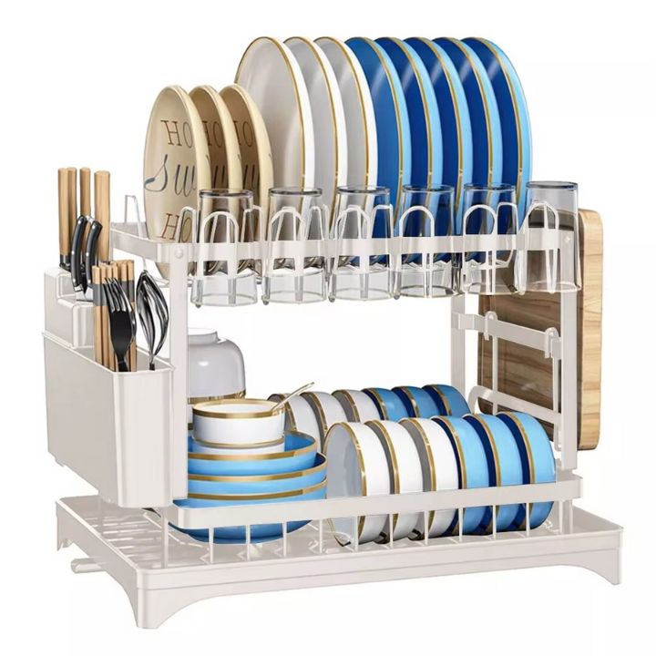 🔥 40% OFF🍽️ Premium 2-Tier Dish Rack – Maximize Drying Space, Sleek Stainless Steel, Stylish Kitchen Upgrade ✨🏠