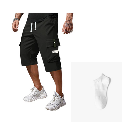 ⏳Limited-time 49% off⏰Men's Casual Drawstring Capri Cargo Pants👖