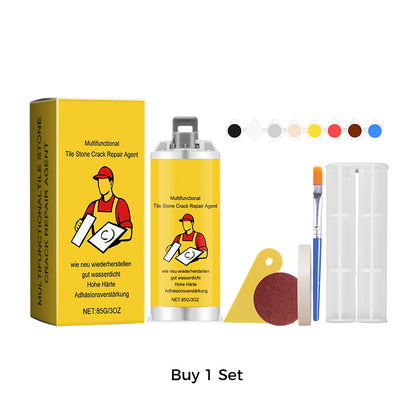 🧱 BUY 2 GET 1 FREE! ✨ Tile & Stone Crack Repair Kit - Professional-Grade Filler for Sealing Gaps, Waterproof & Color-Matching Formula 🛠️💧
