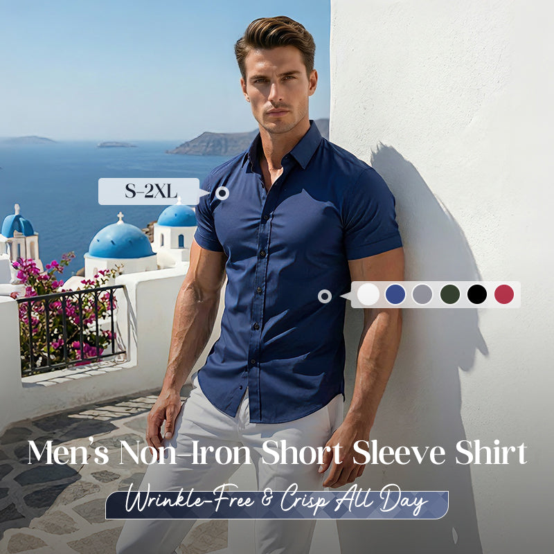 🏖️Summer cool-down deal: just £15.99! 😎  Men's Non-Iron Shirts – Wrinkle-Free, Comfortable All Day & Perfect for Business or Casual👔✨