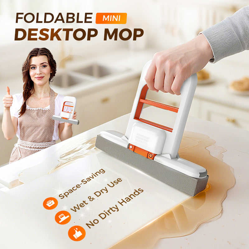 🧼 LIMITED-TIME 49% OFF ✨ Foldable Mini Mop — No-Mess Squeeze, Wipes Any Surface