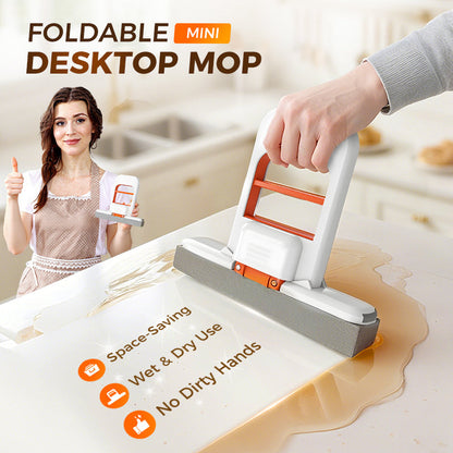 🧼 LIMITED-TIME 49% OFF ✨ Foldable Mini Mop — No-Mess Squeeze, Wipes Any Surface