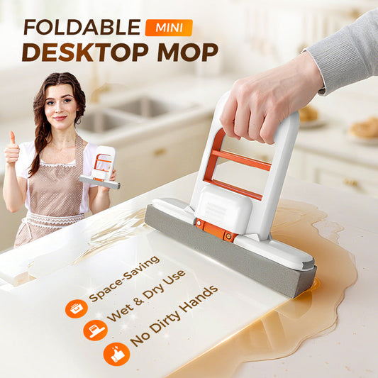 🧼 LIMITED-TIME 49% OFF ✨ Foldable Mini Mop — No-Mess Squeeze, Wipes Any Surface