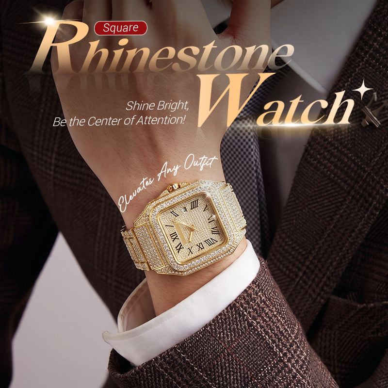 🎁2026 New Arrivals 49% OFF💥Luxury Square Rhinestone Watch – Elegant Sparkle for Every Occasion✨