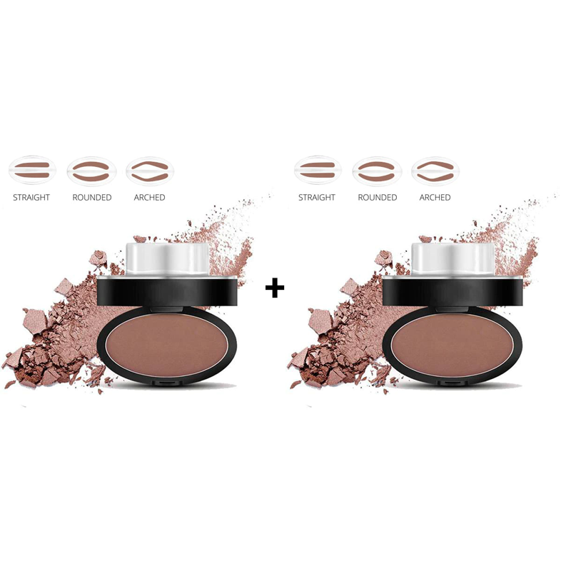 ⏳🔥LIMITED-TIME 49% OFF! ⏰✨Buy 1 Get 1 Free -ONLY ￡11.99!!🖌️50K+ Sold!!!🖤Eyebrow Stamp Powder Kit with Applicator Brush, One Press Perfect Brow Stamp, Waterproof Long Lasting 24H Wear Eyebrow Makeup for Lazy Daily Salon-Like Brows