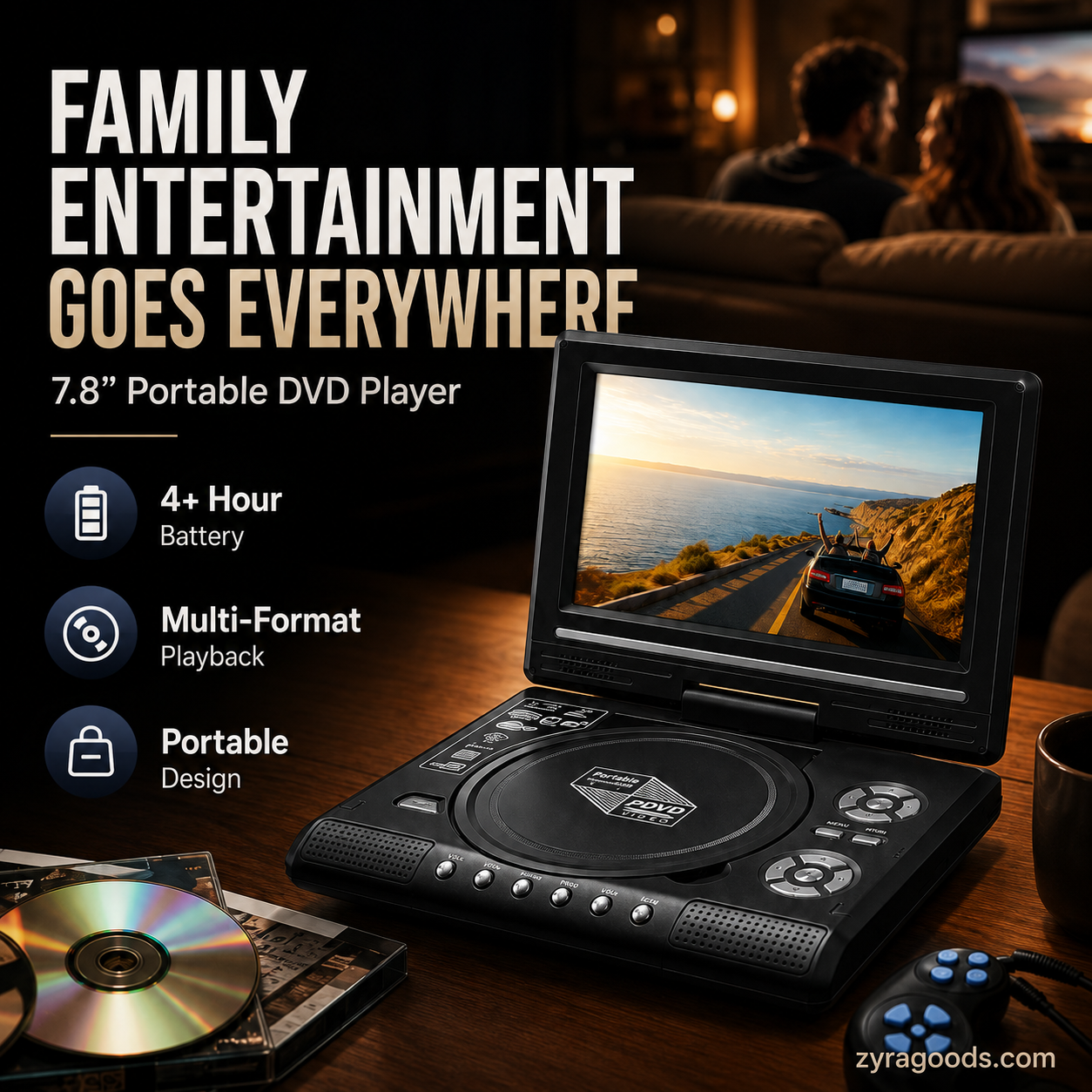 📺 49% OFF | 7.8" HD Portable DVD Player – Your Pocket Cinema Anywhere! 🍿