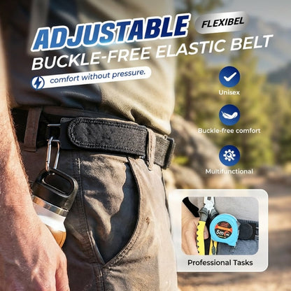 👖Last Day Special Price £8.99!!👍✨ No-Buckle Elastic Belt for Men & Women – Adjustable, Stretchable & Invisible Fit