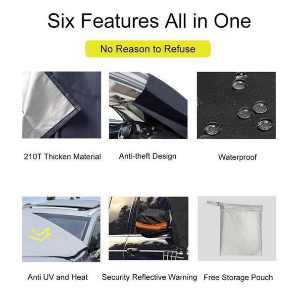 ❄️☀️ 49% OFF! Windshield Anti-Snow & Anti-Frost Cover with Mirror Protection – Ready-to-Drive in Any Weather!