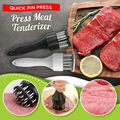 🥩  Stainless Steel Meat Tenderizer Needle – 21 Blades, Fast Marinade, Easy Clean 🔪