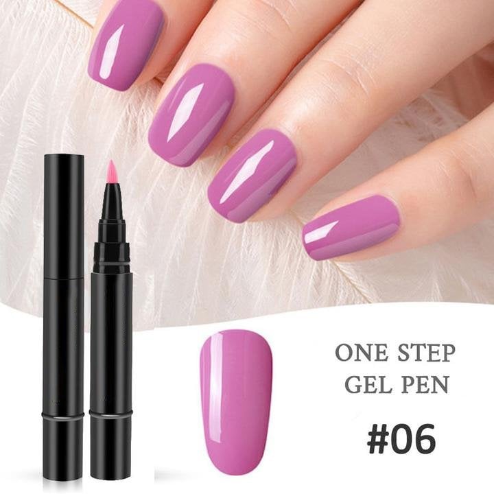 💅👣 Limited Time Buy 1 Get 1 Free! ✨One Step Nail Gel Pen🎨Free handheld mini UV nail lamp💡