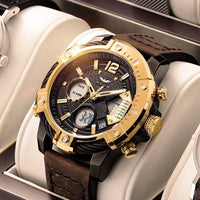 ⌚ LIMITED‑TIME 49% OFF! ⚡Multifunctional Dual Display 3ATM Waterproof Men's Quartz Sports Watch – Rugged, Stylish, Practical ✨