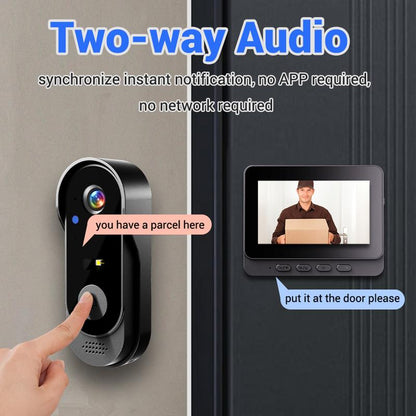 💐49% OFF ! Doorbell Camera with Screen – 4.3-Inch Display, Easy Setup 📱🔔