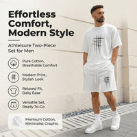 👕Men's Casual Top & Shorts 2-Piece Set – Loose Fit, Breathable & Fade-Resistant Graphic Print 😎👕