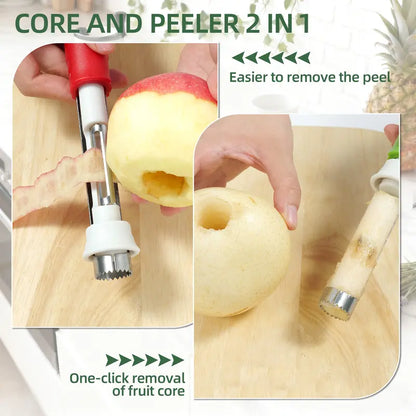 🔪 49% OFF NOW! 🍎 2-in-1 Apple Corer & Peeler – Stainless steel – 95K+ sold – perfect for quick fruit prep – easy to use and clean ✨🥧🍏