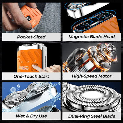 🥳2026 HOT SALE🥳💞50K+ SOLD!🌊🌀 49% OFF! Rotary Electric Shaver – 360° precise shaving, quiet & smooth. IPX7 waterproof, easy rinse. Compact design, gentle on sensitive skin. A daily essential. 🪒🕊️