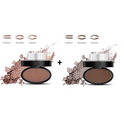 ⏳🔥LIMITED-TIME 49% OFF! ⏰✨Buy 1 Get 1 Free -ONLY ￡11.99!!🖌️50K+ Sold!!!🖤Eyebrow Stamp Powder Kit with Applicator Brush, One Press Perfect Brow Stamp, Waterproof Long Lasting 24H Wear Eyebrow Makeup for Lazy Daily Salon-Like Brows