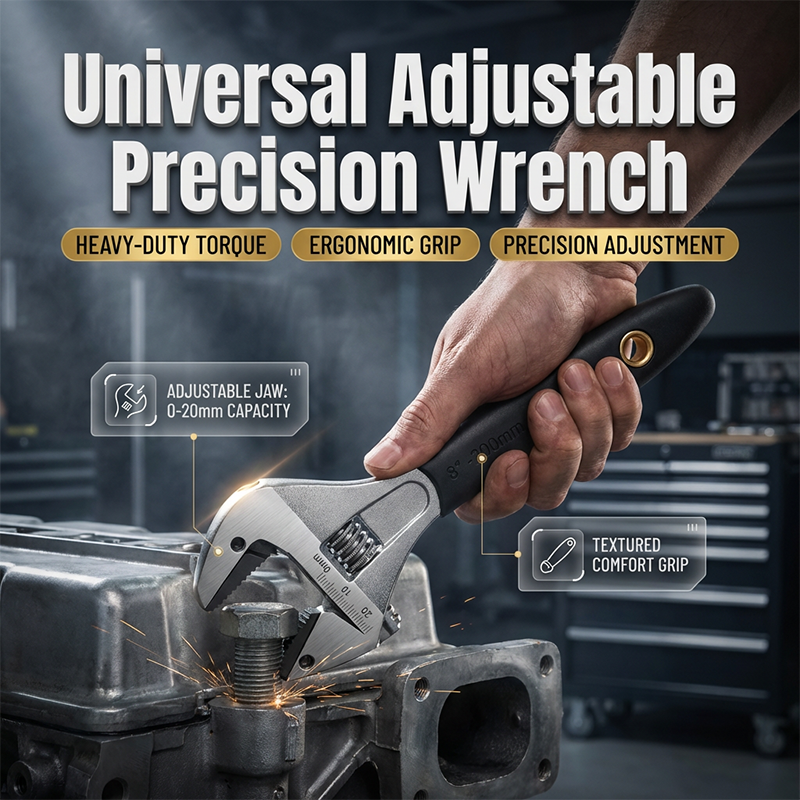 🥳2026 HOT SALE🥳💞50K+ SOLD!💥🔧⚡ 49% OFF! Wide Jaw Ratchet Adjustable Wrench – Self-tightening, high-hardness alloy teeth. Precision scale, ergonomic TPR grip. Sizes 8"/10"/12". A must-have for DIY. 🛠️✨
