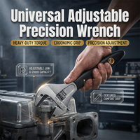 🥳2026 HOT SALE🥳💞50K+ SOLD!💥🔧⚡ 49% OFF! Wide Jaw Ratchet Adjustable Wrench – Self-tightening, high-hardness alloy teeth. Precision scale, ergonomic TPR grip. Sizes 8"/10"/12". A must-have for DIY. 🛠️✨