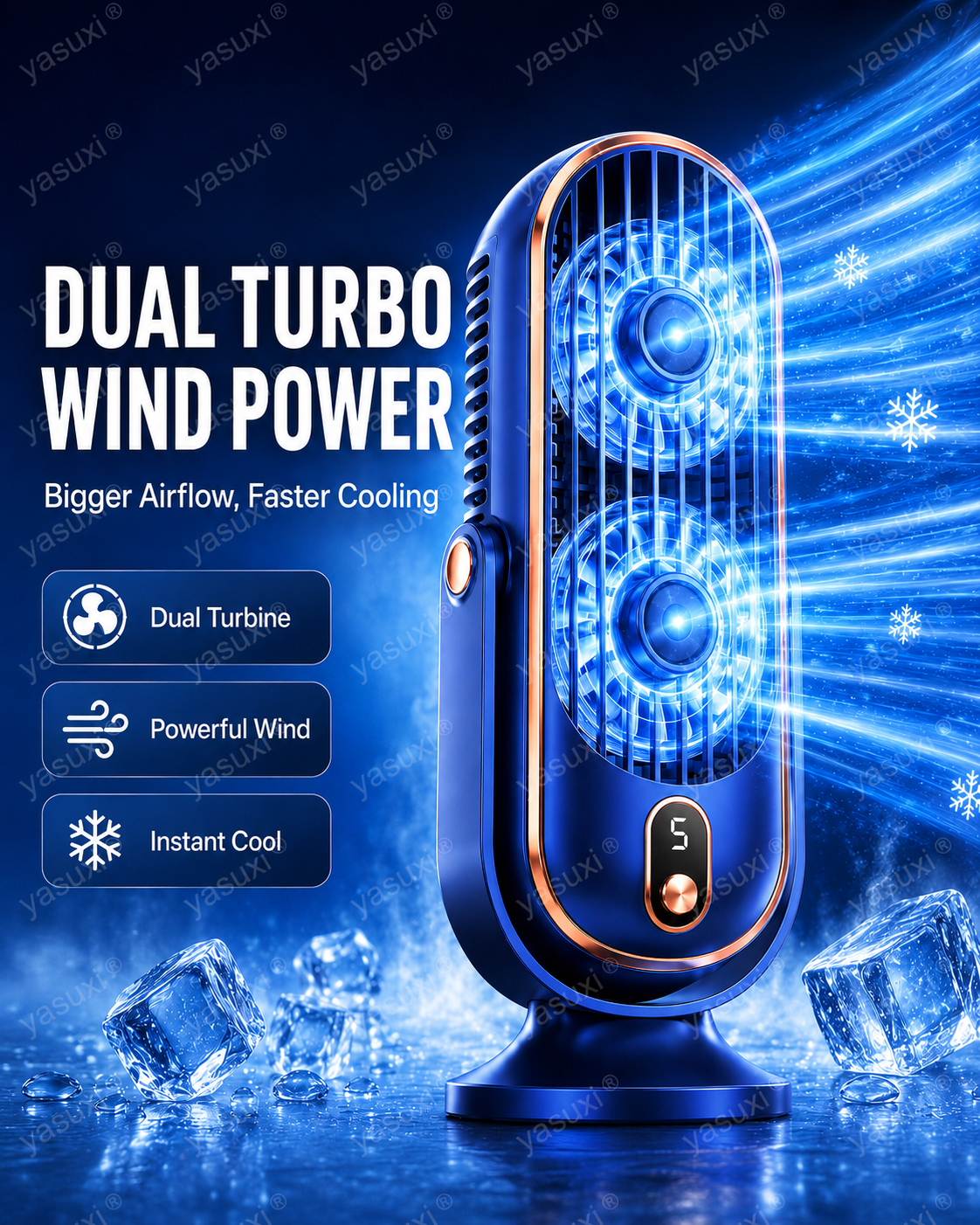 🥳2026 HOT SALE🥳💞50K+ SOLD!💨🌙 49% OFF! Portable Table Fan – 5 speeds, ultra‑quiet, gentle breeze. Perfect for bedroom or office. Stay cool without noise! 😴✨