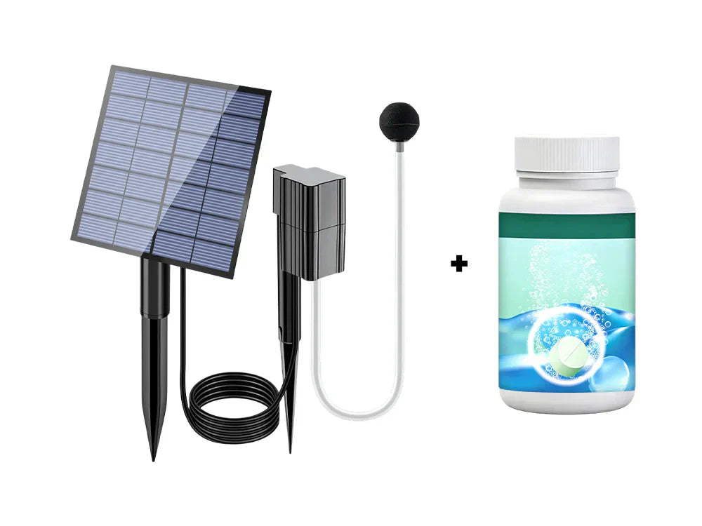 📢📢49% OFF !! ⏰Solar Pond Aerator with Air Pump