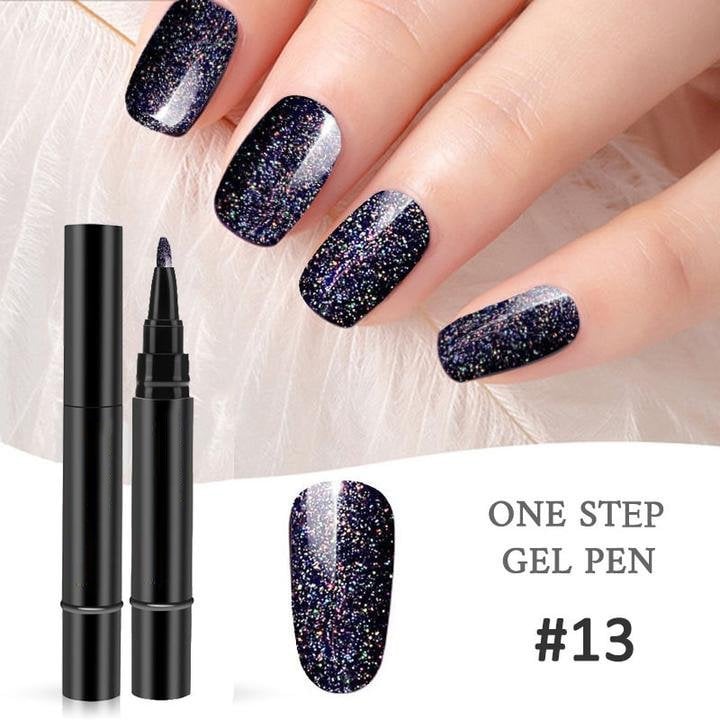 💅👣 Limited Time Buy 1 Get 1 Free! ✨One Step Nail Gel Pen🎨Free handheld mini UV nail lamp💡
