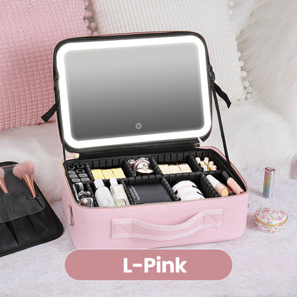 ✨49% OFF & Free Shipping ✨ Flawless Makeup Anywhere – Portable LED Mirror Makeup Bag! ✨