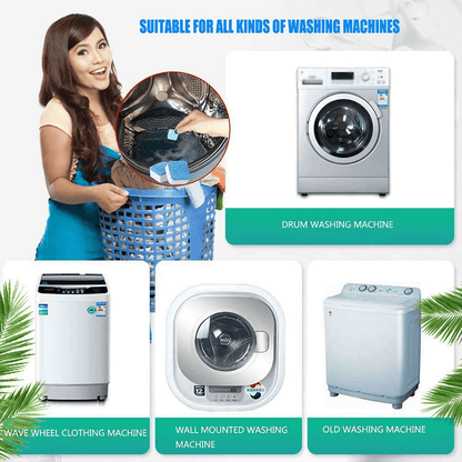 🧺 BUY 5 GET 5 FREE! ⏰ Antibacterial Washing Machine Cleaner – Removes odor, fights bacteria & deep cleans drum and seals – keeps machine fresh and efficient ✨