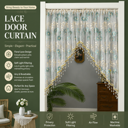 🌸Lace Short Door Curtain with Tassels