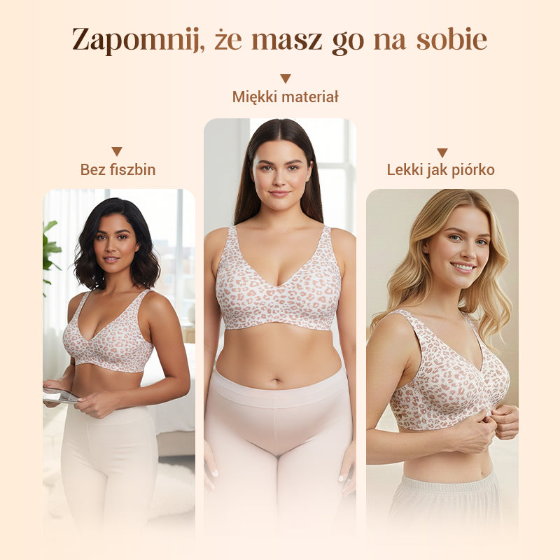 🏆LAST DAY SALE 49% OFF 🔥Super Firming Leopard Print Jelly Bra | Women Wirefree Bras 👍No More Sagging Breasts