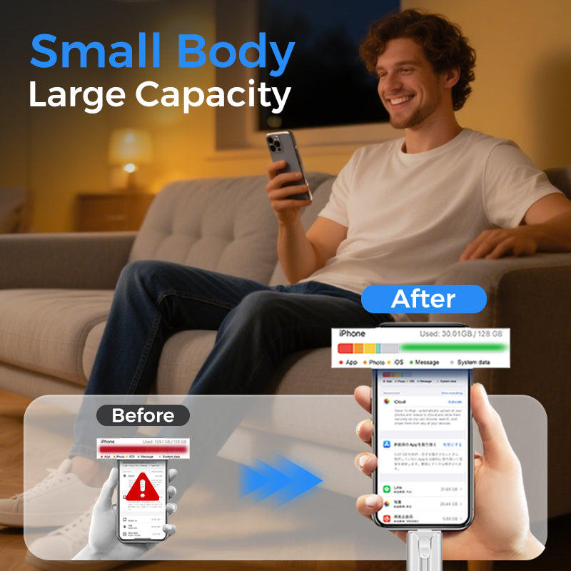 💾 LIMITED-TIME 49% OFF! 📱 4-in-1 Flash Drive for iPhone Android PC – Fast Photo Transfer, Free Up Phone Storage ⚡