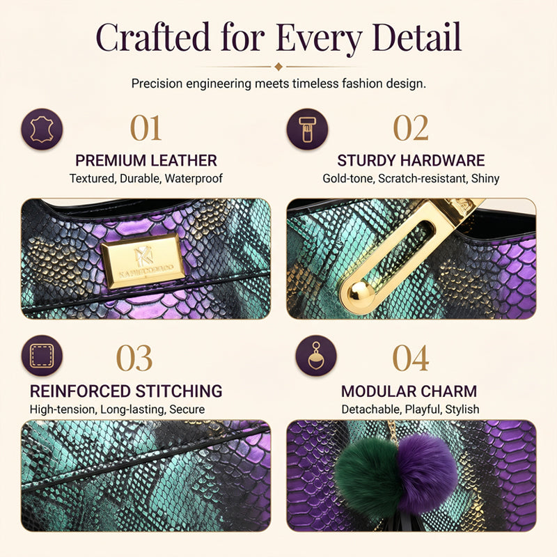 🏆LAST DAY SALE 49% OFF🔥Elegant Snakeskin PU Leather Tote Bag