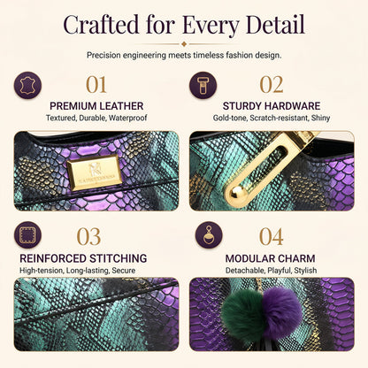 🏆LAST DAY SALE 49% OFF🔥Elegant Snakeskin PU Leather Tote Bag