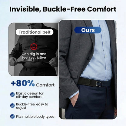 👖Last Day Special Price £8.99!!👍✨ No-Buckle Elastic Belt for Men & Women – Adjustable, Stretchable & Invisible Fit