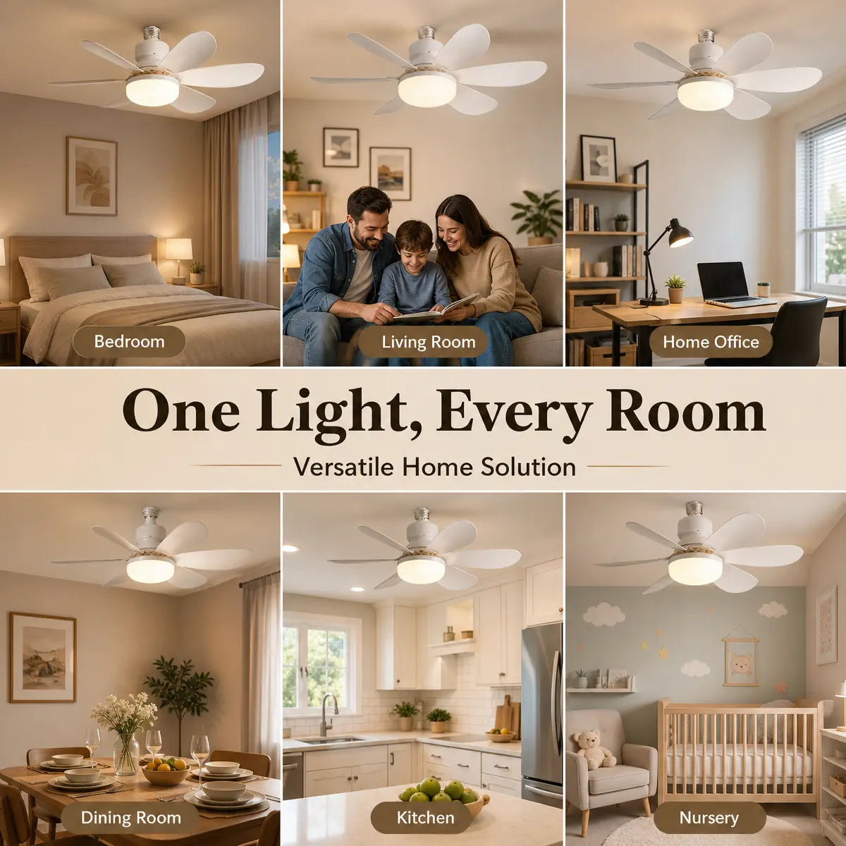 🏆LAST DAY SALE 49% OFF🔥SmartBreez™ LED Ceiling Fan Light – 20.5” Ultra-Quiet with Remote 🎯 | E27 + FREE B22 Adapter 🔌 | For Bedroom 😴, Kitchen 👩‍🍳 & Garage 🛠️ – UK Ready!