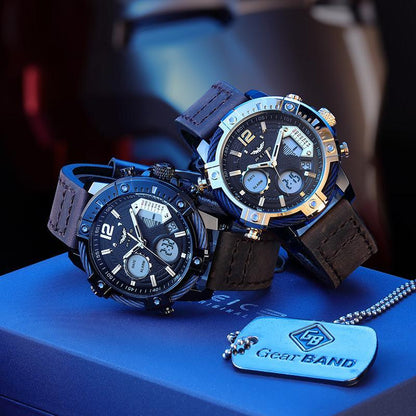 ⌚ LIMITED‑TIME 49% OFF! ⚡Multifunctional Dual Display 3ATM Waterproof Men's Quartz Sports Watch – Rugged, Stylish, Practical ✨