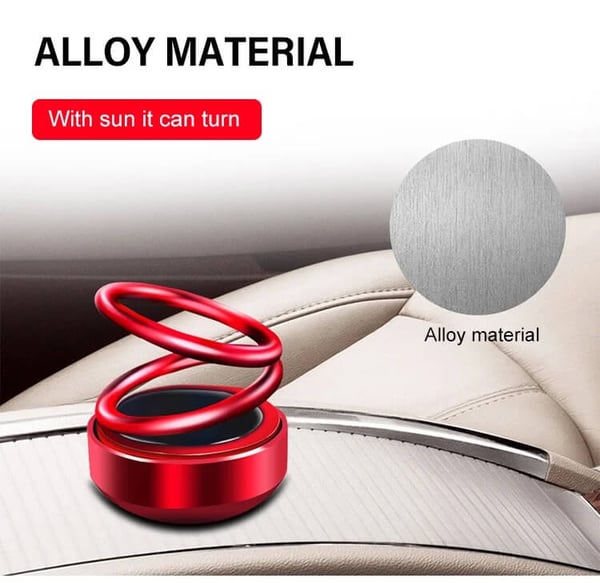 📢📢49% OFF !! ⏰Solar Rotating Double Ring Suspension Car Aromatherapy Ornament