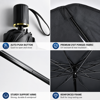 ⏰🔥LIMITED TIME 49% OFF!🔥50K+ SOLD! Upgraded Car Windshield Sun Shade Umbrella