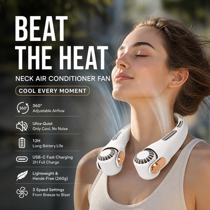 🌀 LIMITED-TIME 49% OFF! 💥 360° Rotating Neck Fan – Ultra Quiet, 3 Speeds, Hands-Free, Long Battery ✨