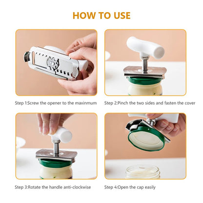 📢📢Last Day-49% OFF!!⏰Stainless Steel Jar Opener & Bottle Lid Remover