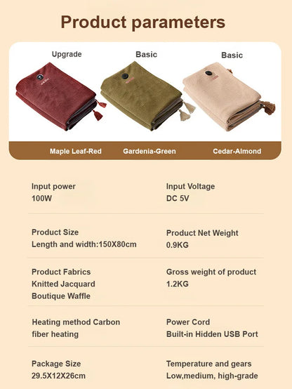 🏆LAST DAY 49% OFF🧣Draagbare USB Verwarmde Deken om te Dragen