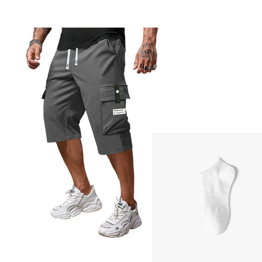 ⏳Limited-time 49% off⏰Men's Casual Drawstring Capri Cargo Pants👖