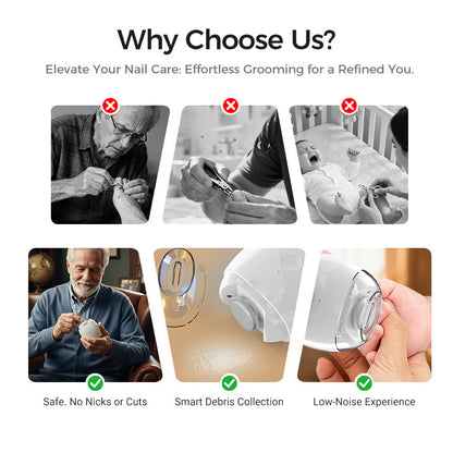 🔥LAST DAY SALE: ￡7.99!!💅✨Universal Automatic Fingernail Grinder for Adults and Children👶