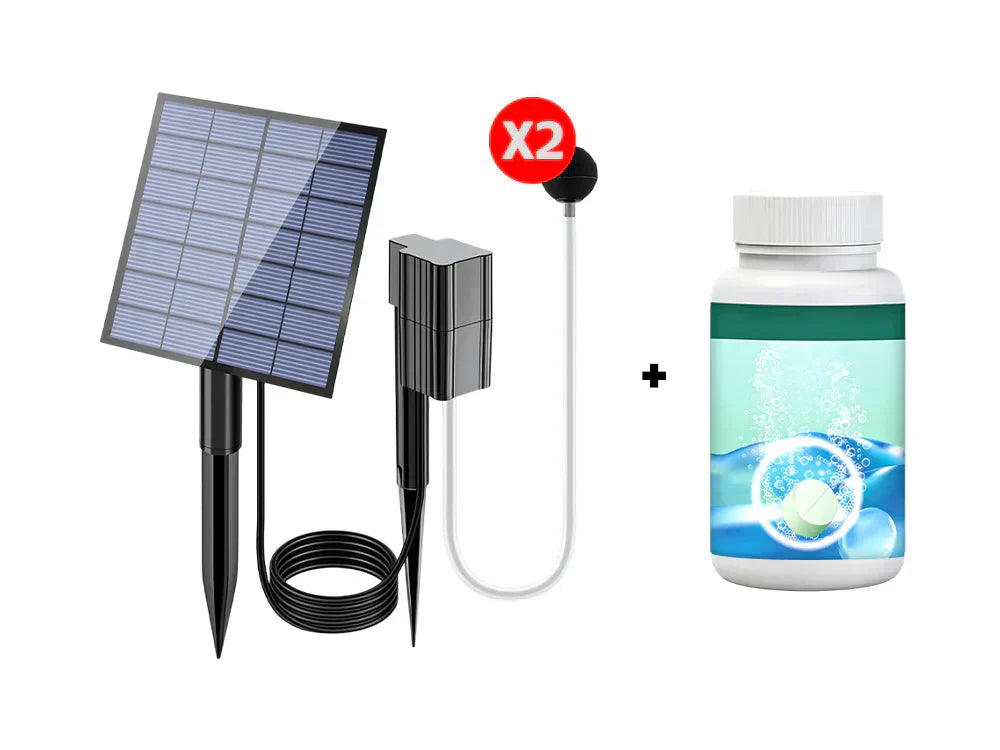 📢📢49% OFF !! ⏰Solar Pond Aerator with Air Pump