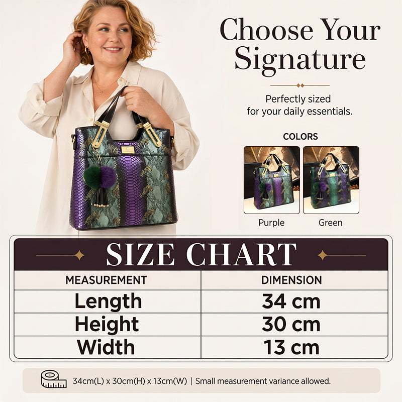 🏆LAST DAY SALE 49% OFF🔥Elegant Snakeskin PU Leather Tote Bag