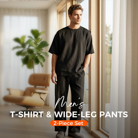 🎁2026 New Arrivals 49% OFF💥Men's T-Shirt & Wide-Leg Pants 2-Piece Set